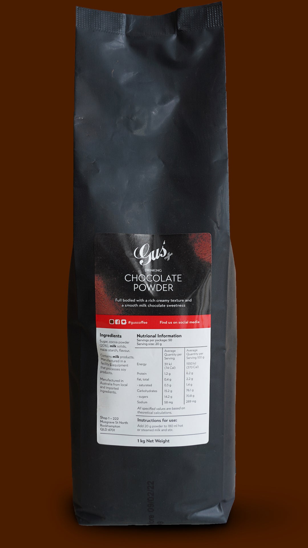 Gus' Coffee Chocolate Powder - 1kg