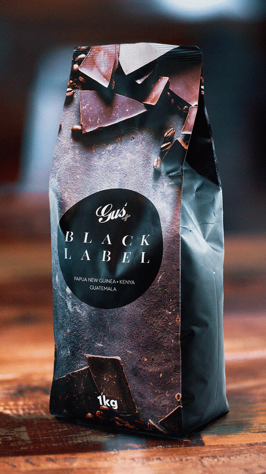 Gus' Black Label Coffee Blend. 